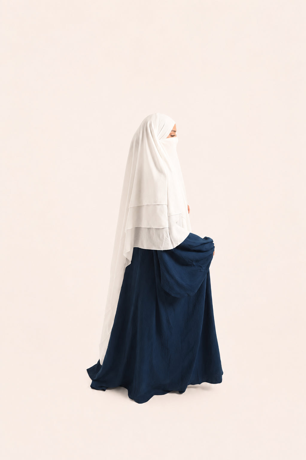 Classic Chiffon Khimar – Weiß