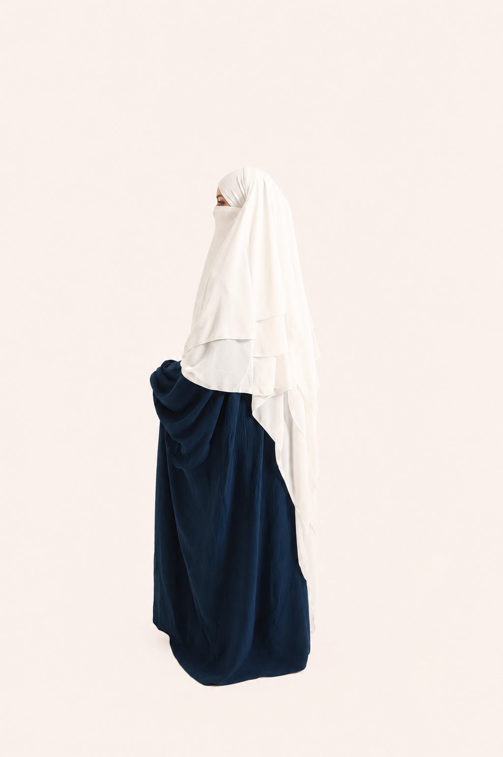 Classic Chiffon Khimar – Weiß