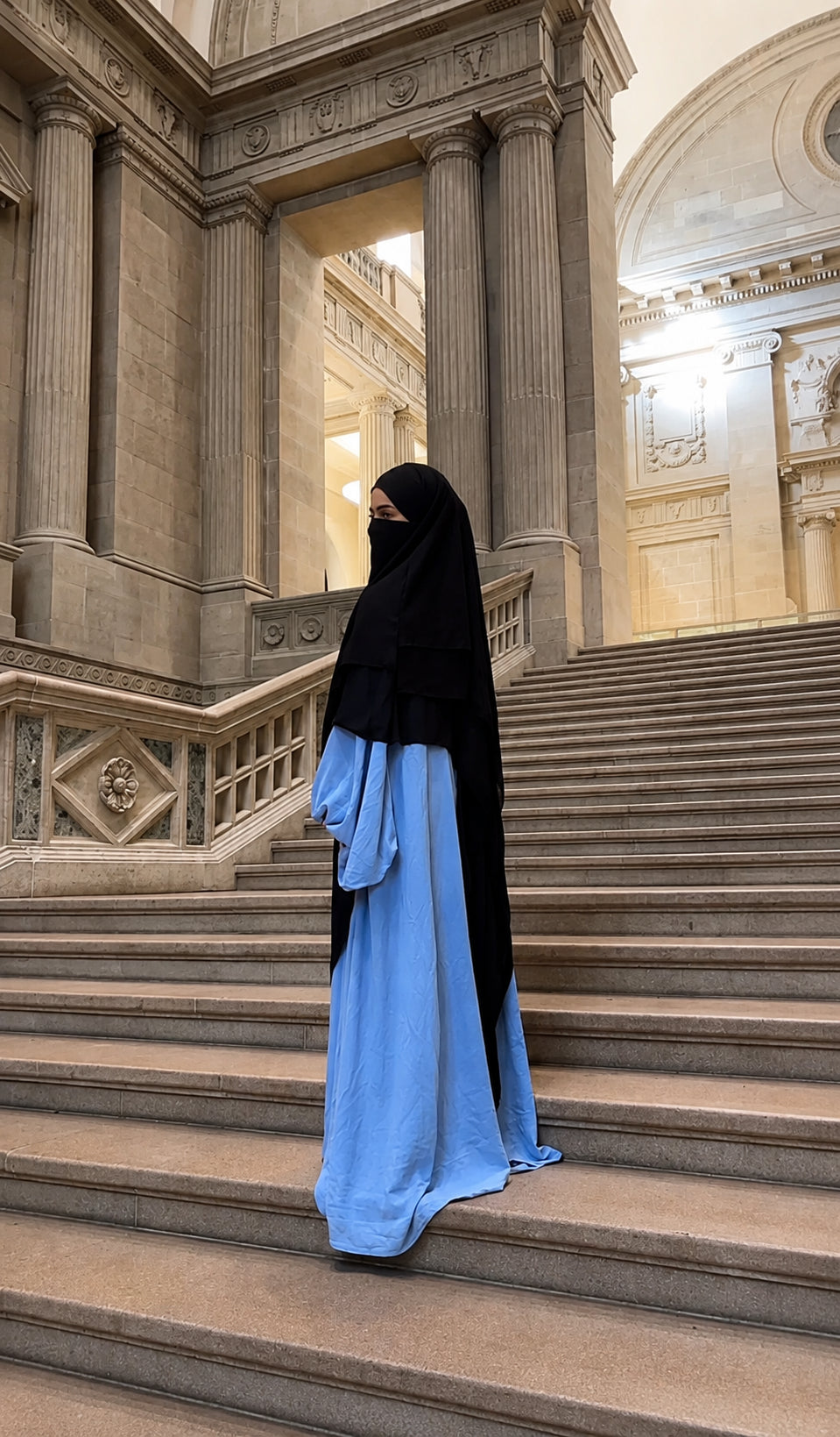 Classic Chiffon Khimar – Schwarz