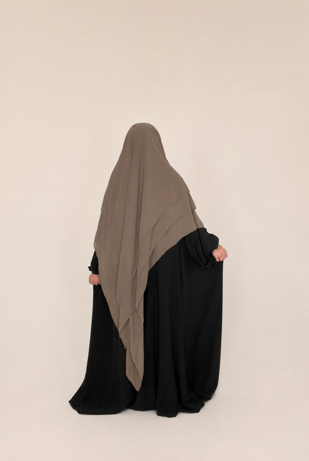 Classic Chiffon Khimar – Taupe