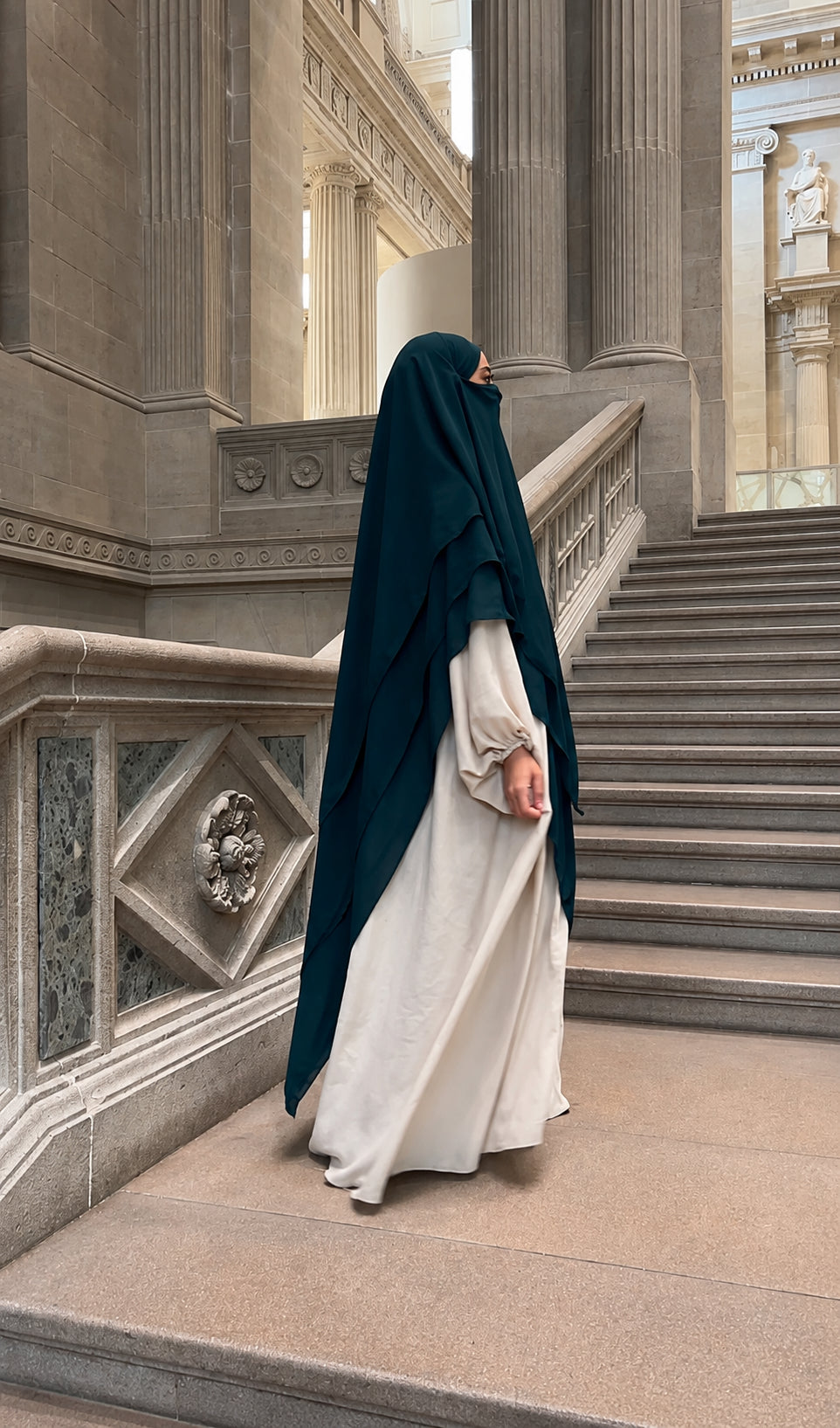 Classic Chiffon Khimar – Türkisgrün