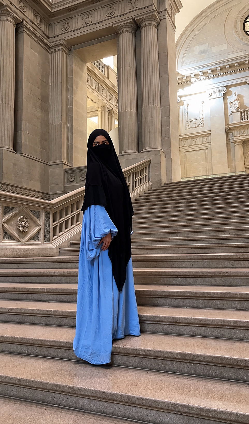 Classic Chiffon Khimar – Schwarz