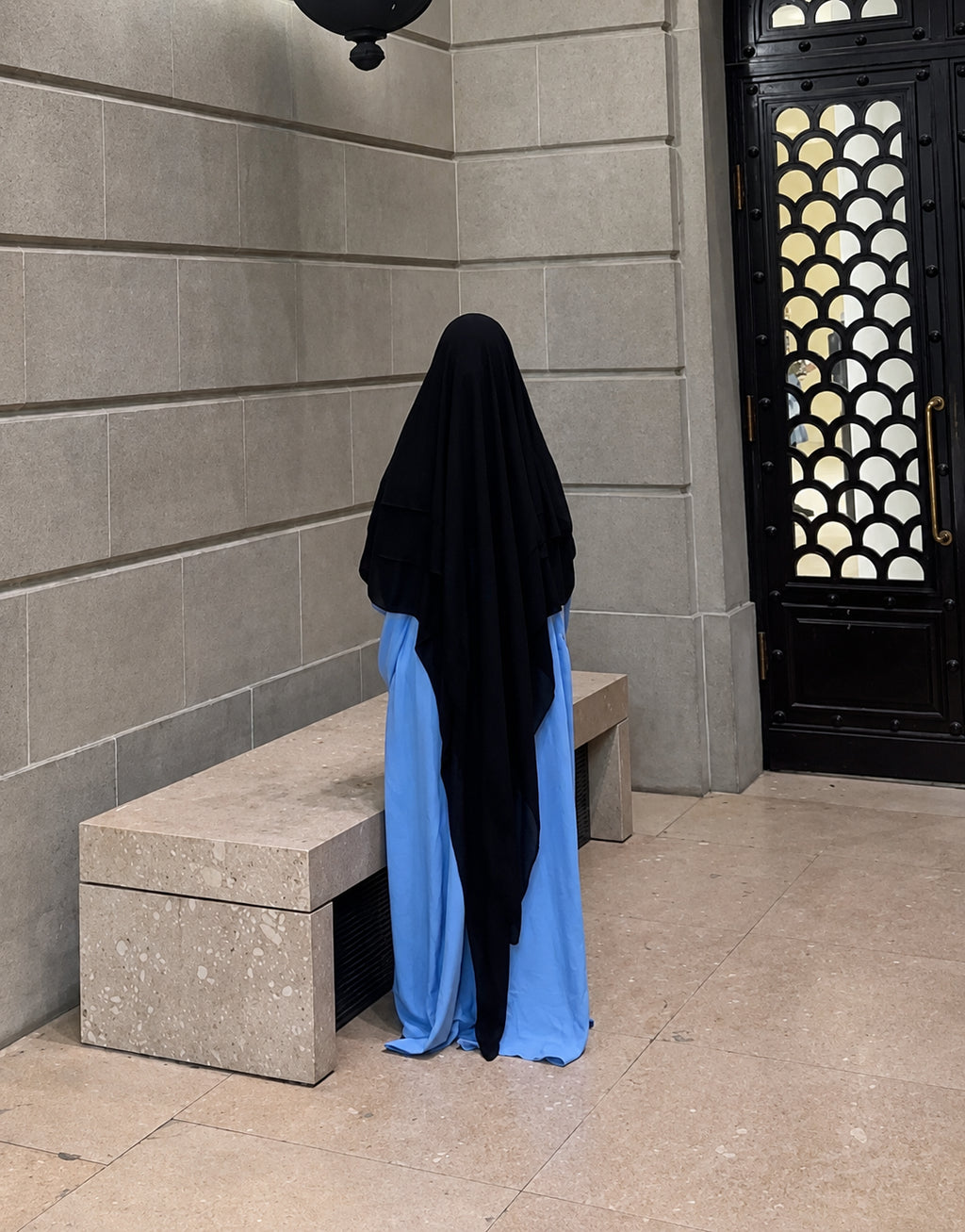 Classic Chiffon Khimar – Schwarz