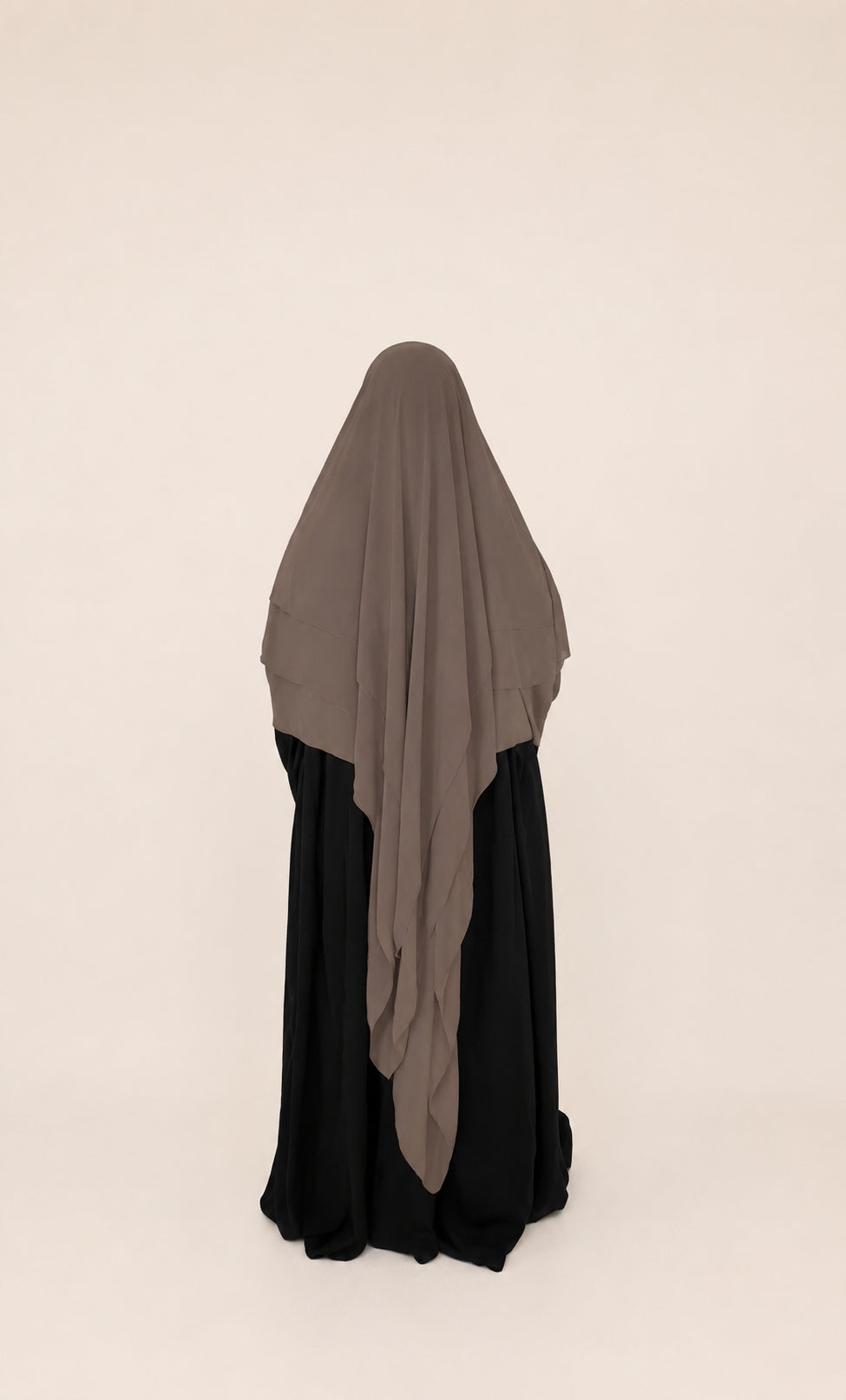 Classic Chiffon Khimar – Taupe