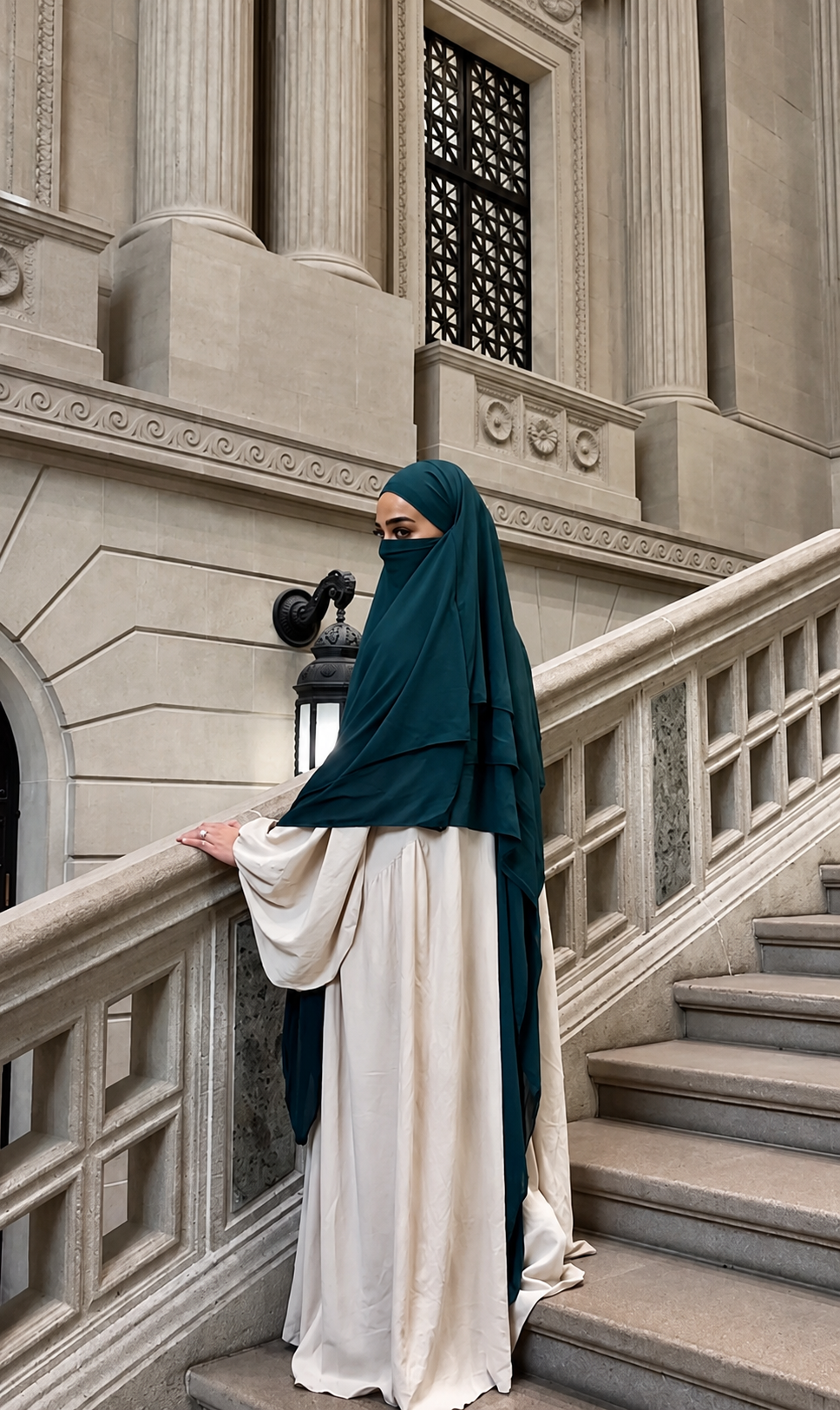 Classic Chiffon Khimar – Türkisgrün