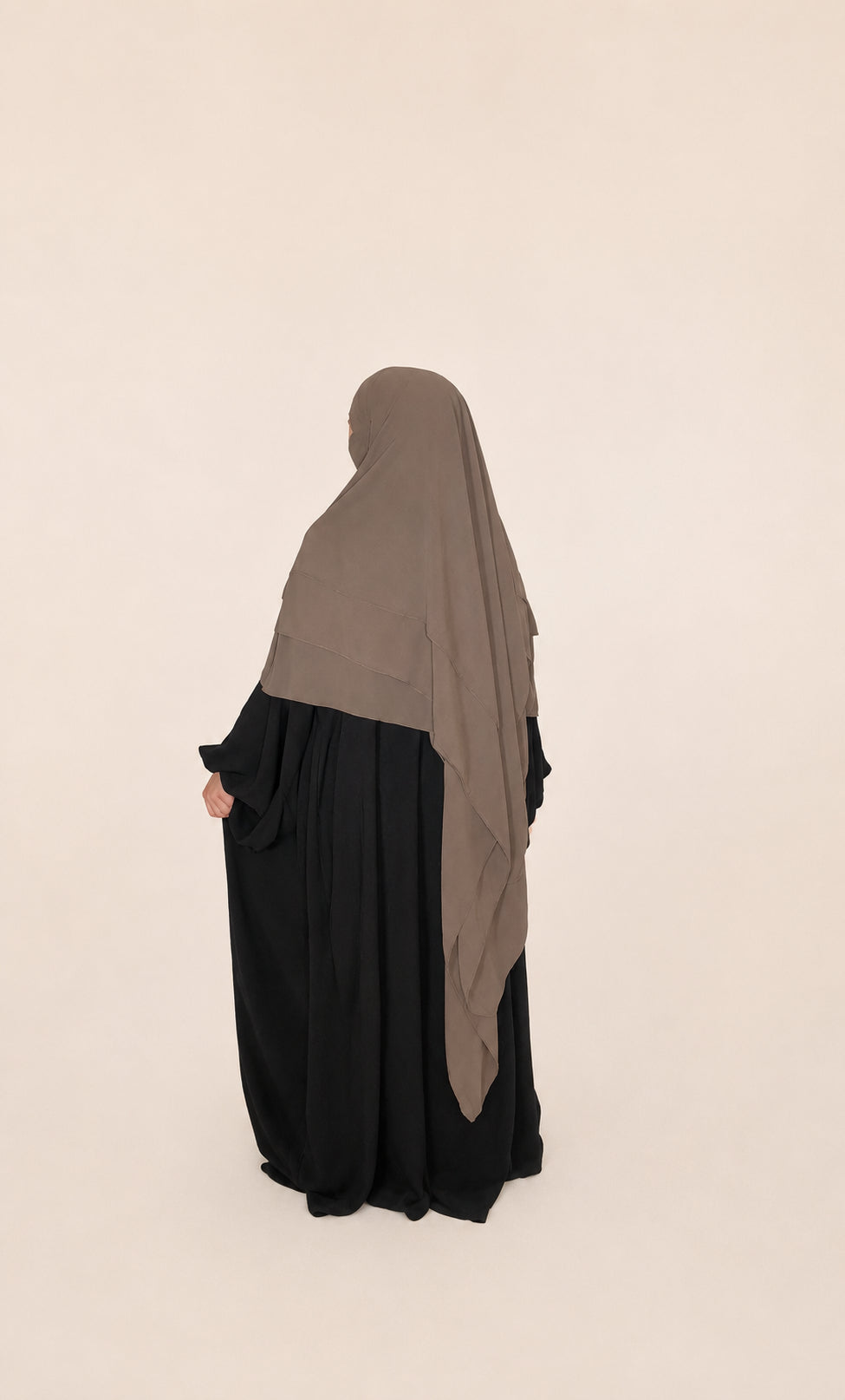 Classic Chiffon Khimar – Taupe