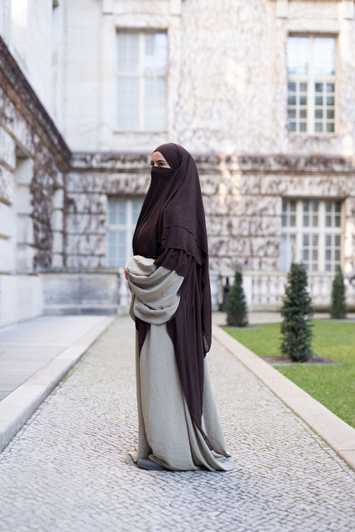 Classic Chiffon Khimar – Braun