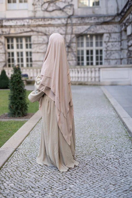 Classic Chiffon Khimar – Beige
