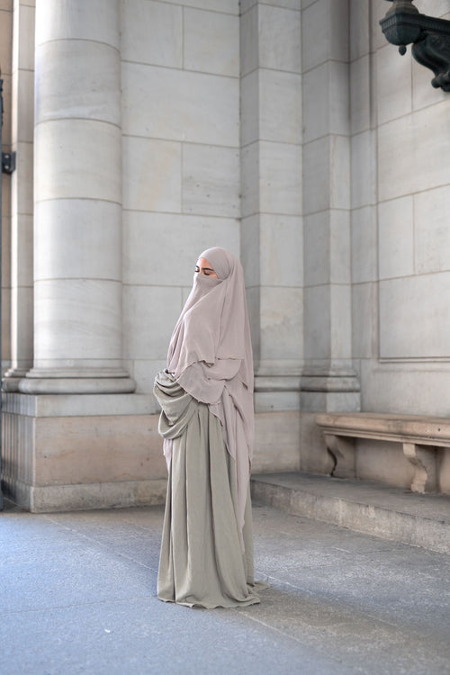 Classic Chiffon Khimar – Beige